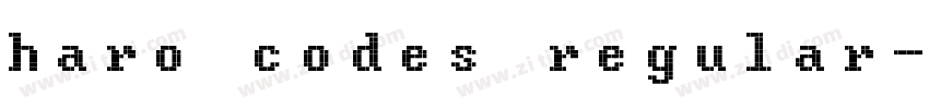 haro codes regular字体转换